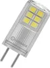 A close-up studio shot of a LED light bulb with two pins. Produktbild-Vorschau