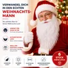 2 in 1 - Weihnachtsmannbart - Nikolausbart Bart weiß Weiß - Produktbild-Vorschau 2