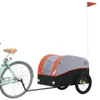 vidaXL Rimorchio per biciclette nero e arancione 45 kg di Anteprima dell’immagine prodotto 3