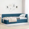 vidaXL Eckbettgestell mit Kopfteil Blau 90 cm x 200 cm Samt Produktbild-Vorschau 1