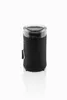 A black coffee grinder with a clear lid is shown against a white background. Náhled obrázku produktu