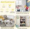 Kindertisch mit 2 Stühlen, 4-in-1 Kindertisch mit Stauraum, Produktbild-Vorschau 2