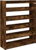 vidaXL Étagère à chaussures chêne fumé 80x25x100 cm Bois Voir les images du produit 6