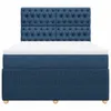 Boxspringbett mit Matratze Blau 160x200 cm Stoff Produktbild-Vorschau 4