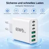 65W USB-C GaN Ladegerät – 6-Port Schnellladeadapter (3x Produktbild-Vorschau 5