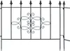 A black metal fence panel with decorative scrollwork. Náhľad obrázku produktu