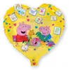 Peppa Pig Folienballon Herz Ø 45 cm Helium Ballon Produktbild-Vorschau 1