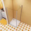 AICA Drehtür 90x185cm,5mm ESG-glas Falttür,Seitenwand Produktbild-Vorschau 3