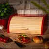 FALKENBERGER Brotkasten aus Holz Buche Rot ca. 39x29x18cm Produktbild-Vorschau 4