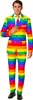 A man wearing a rainbow-striped suit. Produktbild-Vorschau