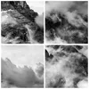 Gerahmtes Poster - Weißer Rahmen - Berge Nebel Gipfel - Produktbild-Vorschau 9