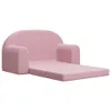 Best Möbel Kinder-Schlafsofa 2-Sitzer Rosa Weicher Plüsch Produktbild-Vorschau 5