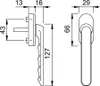 HOPPE Luxembourg Fenstergriff 099KH/U26 (Oberfläche: F9 Produktbild-Vorschau 1