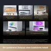 Collage of images showing features of a robot vacuum cleaner. Produktbild-Vorschau