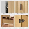HOMCOM Armoire chambre penderie avec 2 portes cannelées à Voir les images du produit 7
