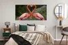 MuchoWow® Poster Zwei Flamingos bilden ein Herz 150x75 cm - Produktbild-Vorschau 4