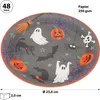 Pappteller Halloween 48er Set Ø 23cm Papier 250gsm orange Produktbild-Vorschau 2