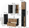 Badmöbel-Set Vicco Irma Anthrazit/Goldkraft Eiche 5 Teile, Produktbild-Vorschau 2