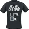 Sprüche T-Shirt Herren Are You Childish schwarz XL Produktbild-Vorschau 2
