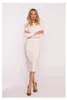 Stylove Dámské midi šaty Joni S412 slonovinová S Náhled obrázku produktu 13