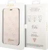 A Guess brand phone case is displayed in its packaging, with the packaging open to reveal the product and information about its features. Podgląd zdjęcia produktu