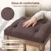 Tabouret Coiffeuse avec Tissu Lin et Pieds en Bois, Banc Voir les images du produit 9