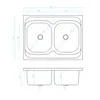 Stamar | Kuchenschrank, Sonoma, Eiche, 80 cm, Spüle, 2 Produktbild-Vorschau 8