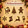 LED Rentier Weihnachtsdeko 7er Set, 3D Holz Rentier Lichter Produktbild-Vorschau 2