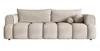 A taupe three-seater sofa with plush cushions and rounded arms, presented against a white background. Produktbild-Vorschau