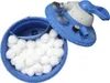 A blue pool filter tank filled with white filter balls, with the blue and white lid open and detached. Anteprima dell’immagine prodotto