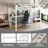 Multifunktionales Hochbett mit Schreibtisch, USB-Ladung & Produktbild-Vorschau 5