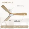 Sofucor Deckenventilator aus Massivholz ohne Licht, 136 cm, Produktbild-Vorschau 3