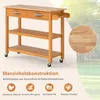 COSTWAY Carrello da cucina in legno, mobile da cucina con Anteprima dell’immagine prodotto 5
