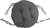 A round, tufted seat cushion with ties, shown from a top-down perspective against a white background. Produktbild-Vorschau