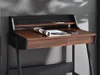 Minimalistický písací stôl RENO - čierny / orech Náhľad obrázku produktu 20