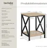 A product information sheet with a diagram of a side table. Náhled obrázku produktu
