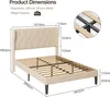 BEALIFE Polsterbett 140x200 cm Kleines Doppelbett mit Produktbild-Vorschau 6