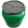A green plastic barrel with a black lid, shown from a slightly elevated angle against a white background. Produktbild-Vorschau