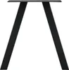 A black metal table base with two legs forming an 'A' shape, shown against a white background. Voir les images du produit
