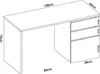 Dmora Scrivania Ardina 60x139x75h cm Bianco Opaco\, Anteprima dell’immagine prodotto 6