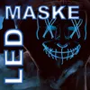 LED Maske Halloween für Erwachsene – leuchtende Horror Produktbild-Vorschau 3