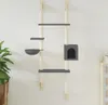 vidaXL Kratzbaum mit Kratzsäule Wandmontage Dunkelgrau 180 Produktbild-Vorschau 2