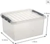 Sunware Q-Line Storage Box 36L przezroczysty/szary Podgląd zdjęcia produktu 3
