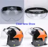 Univerzálny 3 Snap Retro Helmet Visor Vetruodolný slnečný Náhľad obrázku produktu 6