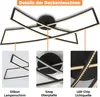 IMPTS LED Deckenleuchte 30W Modern Deckenlampe Schwarz Produktbild-Vorschau 9