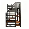 Metaal hoogslaper 90 x 200 cm met kledingkast, opbergtrap, Productafbeelding-voorbeeld 15