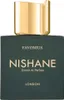 A bottle of Nishane Favonius Extrait de Parfum with a gold cap. Voir les images du produit