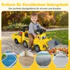 COSTWAY Sedací bagr, dětský bagr s lopatou, odnímatelným Náhled obrázku produktu 9