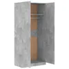 vidaXL Šatní skříň betonová šedá 90x52x200 cm odvozený Náhled obrázku produktu 6