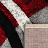 Designer Teppich mit Konturenschnitt Muster Gestreift Grau Produktbild-Vorschau 4